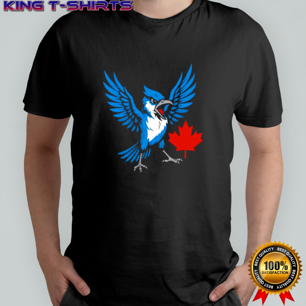 Toronto Blue Jays Canadian Blue Jay bird red maple leaf logo shirt