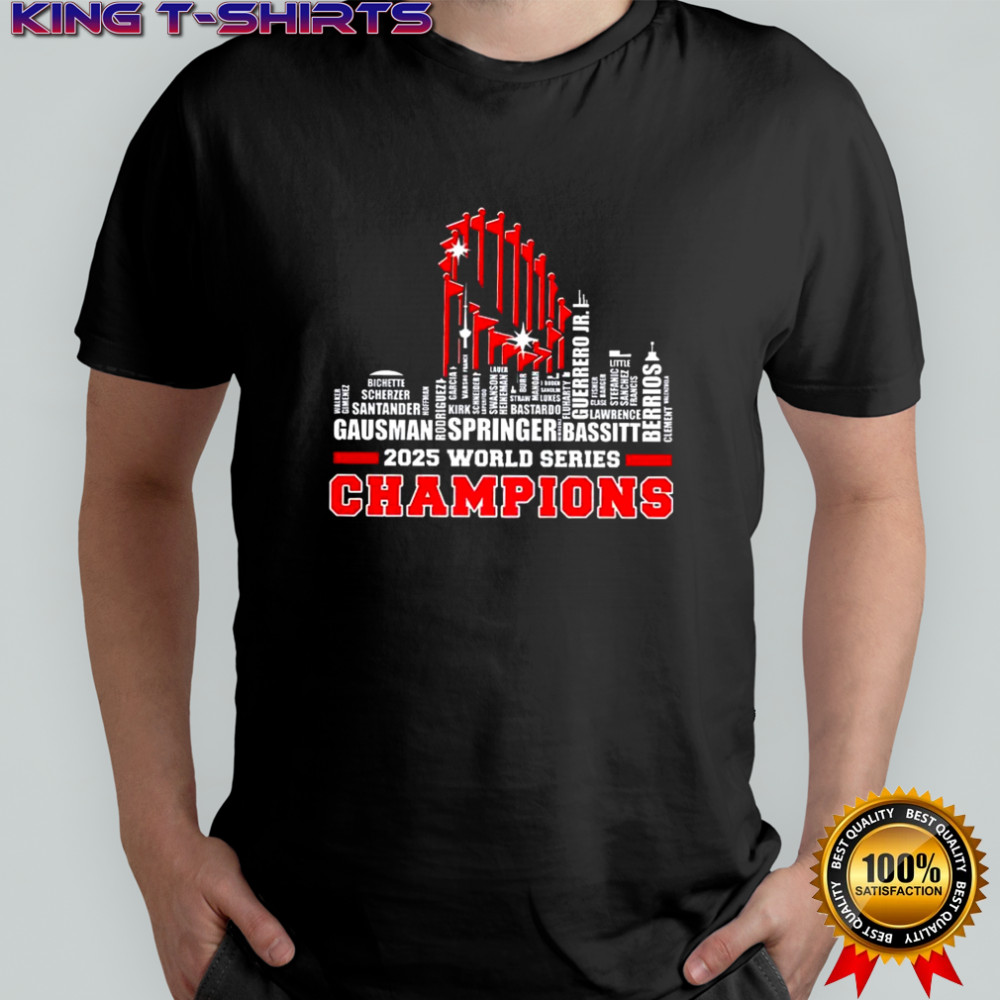 Toronto Blue Jays World Series Champions 2025 player name horizon shirt