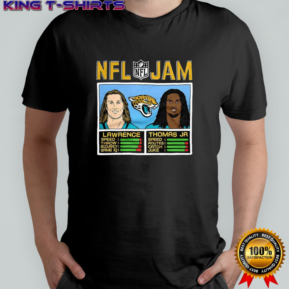 Trevor Lawrence and Brian Thomas Jr Jacksonville Jaguars NFL Jam classic video game shirt