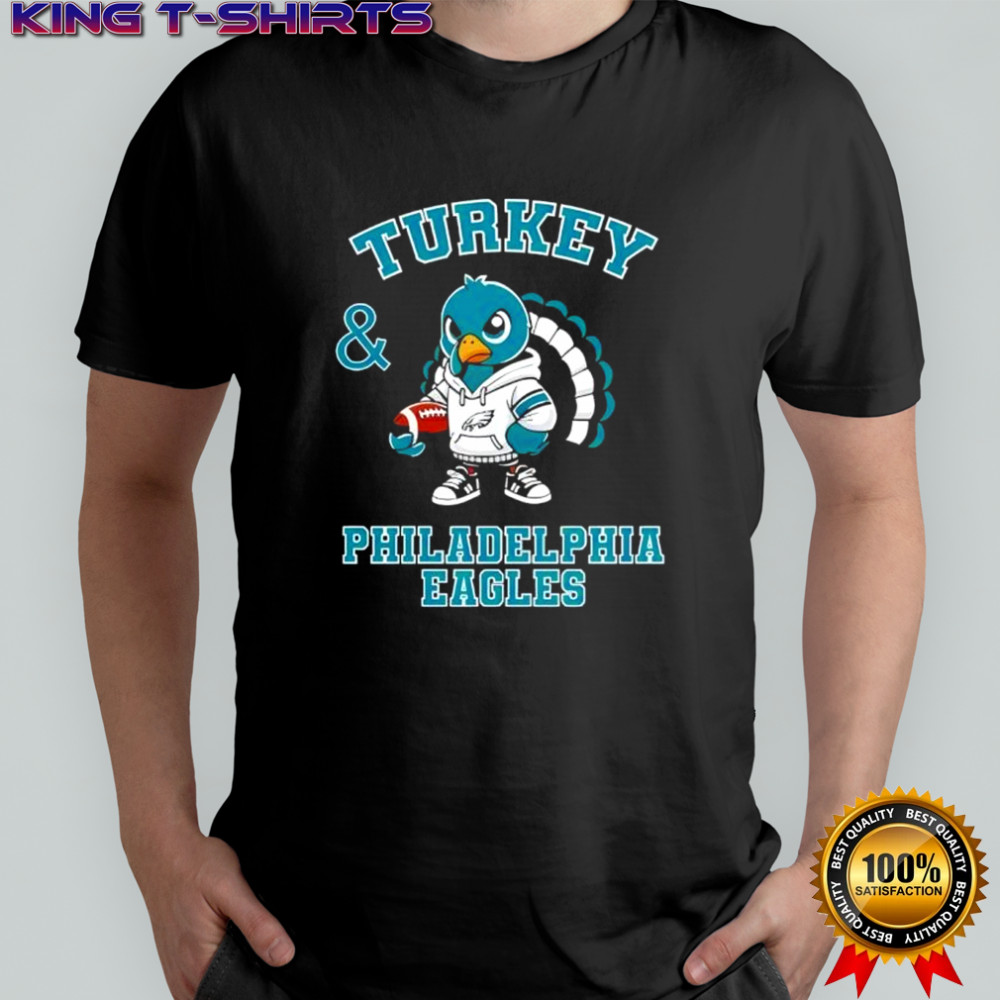 Turkey & Philadelphia Eagles Happy Thanksgiving Shirt