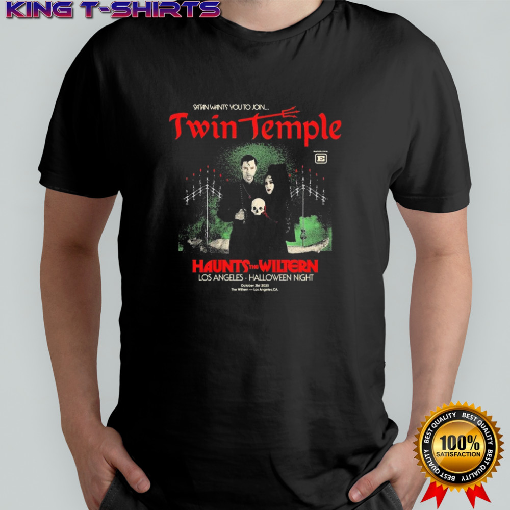 Twin Temple Haunts The Wiltern Satan Want You To Join Los Angeles Halloween Night Event 2025 T-shirt
