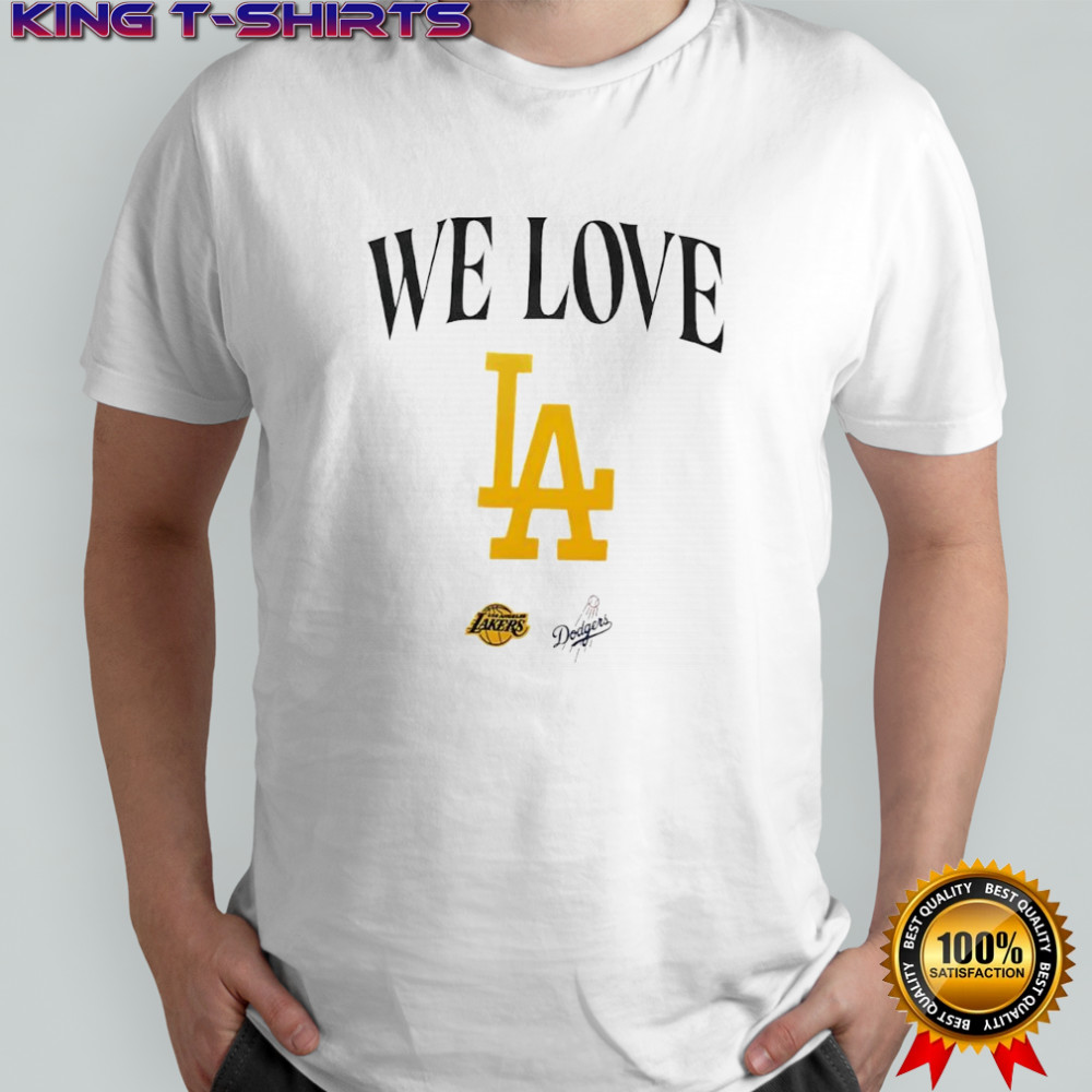 We love LA Lakers and Dodgers logo shirt