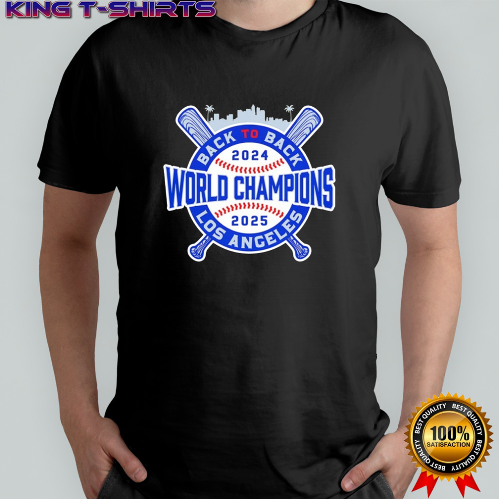 World Champions for Los Angeles Dodgers baseballl back to back shirt