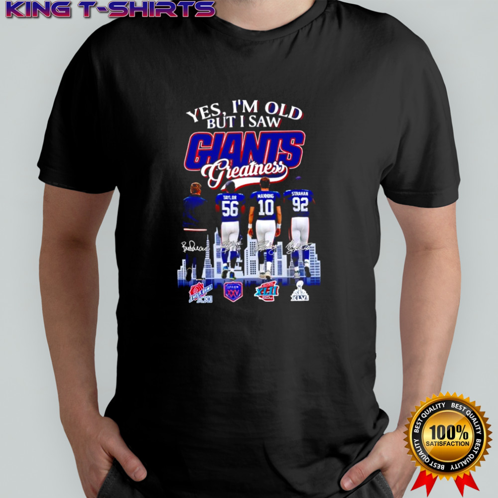 Yes i’m old but i saw New York Giants greatness Taylor #56 Manning #10 Strahan #92 shirt