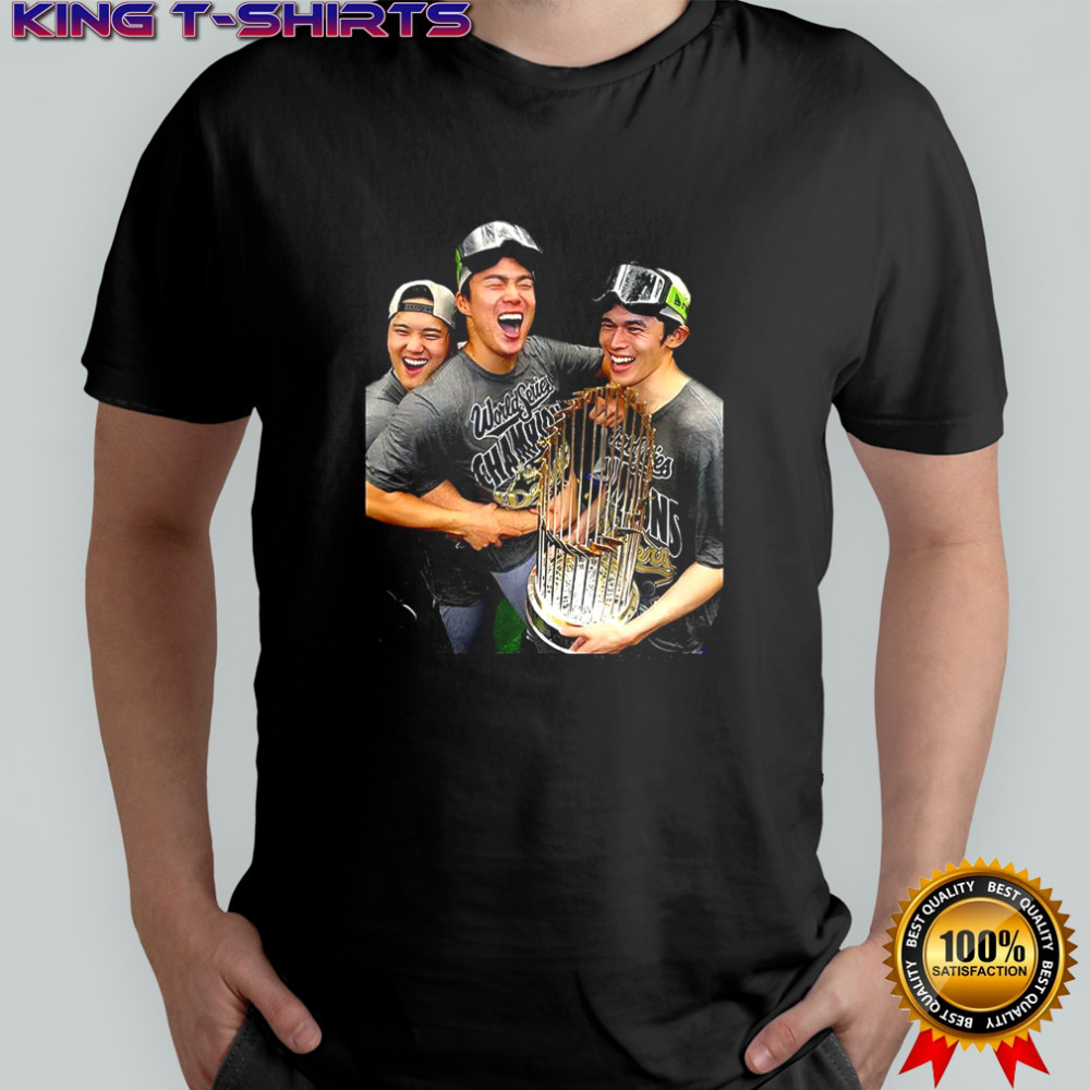 Yoshinobu Yamamoto Rōki Sasaki Shohei Ohtani World Series Champions 2025 celebration shirt