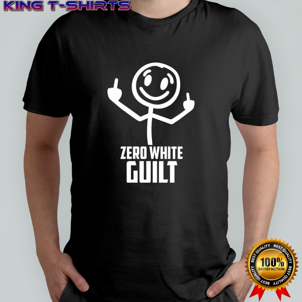 Zero white guilt caricature stickman shirt
