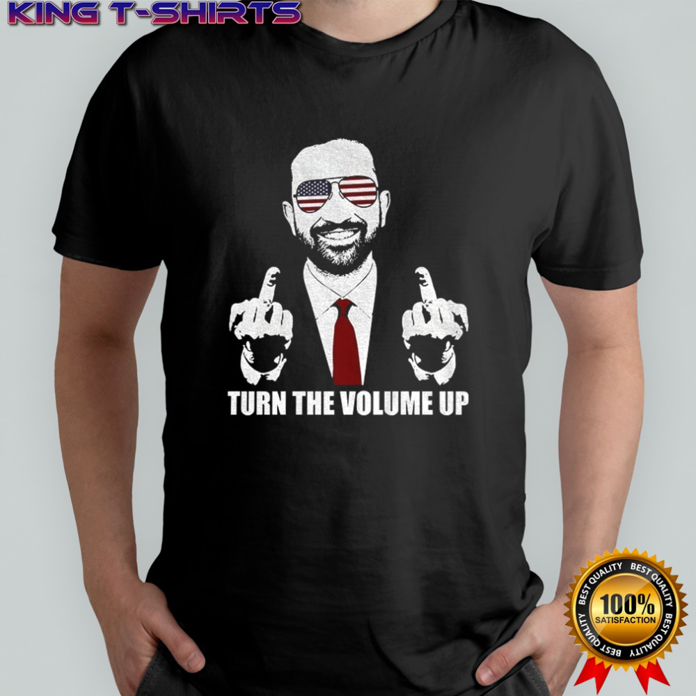 Zohran Mamdani middle finger turn the volume up shirt