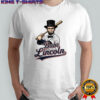 Abraham Lincoln Babe wearing baseball uniform T-shirt