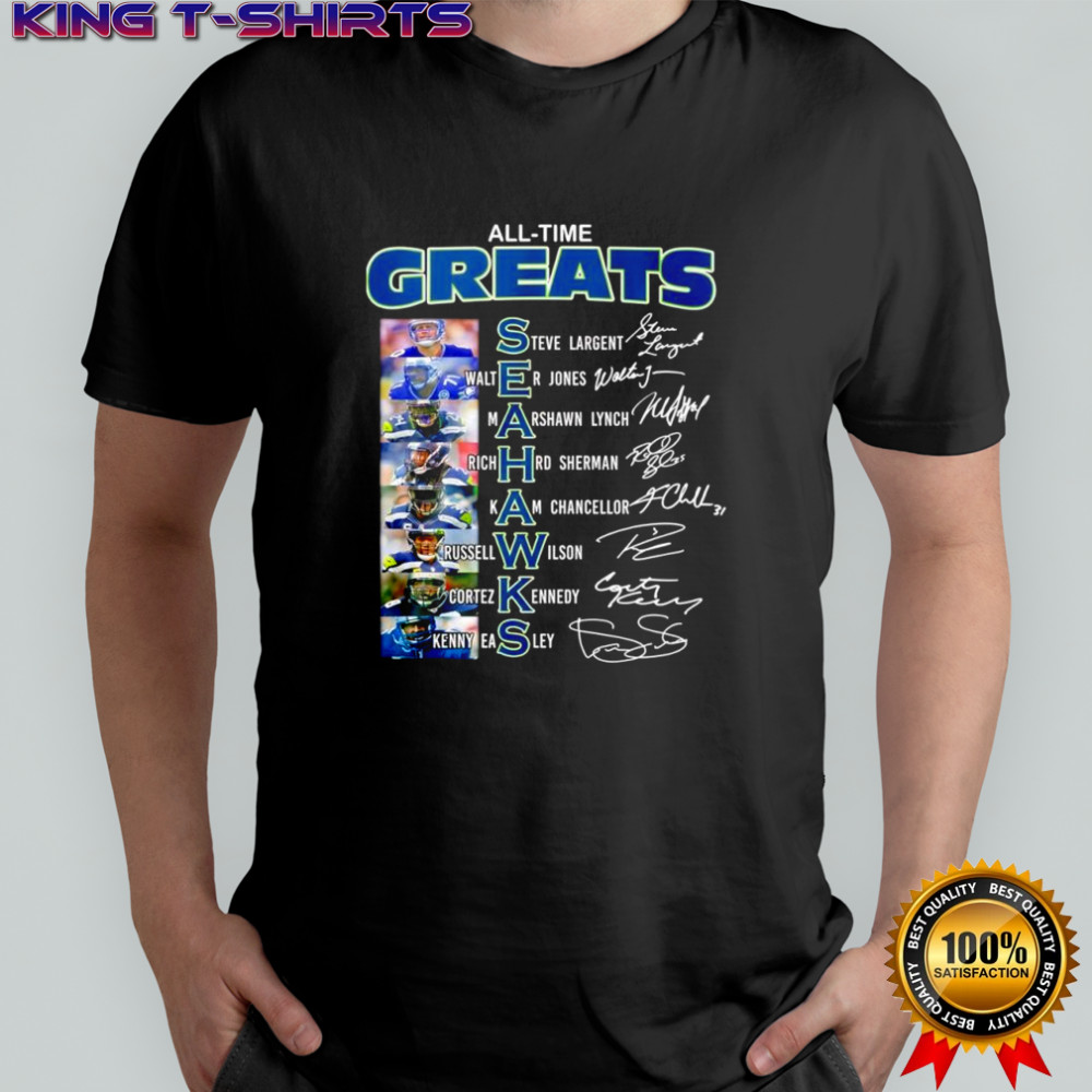 All-time greats of the Seattle Seahawks NFL team Signatures Shirt