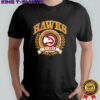 Atlanta Hawks National Basketball Association logo laurel wreath frame retro shirt