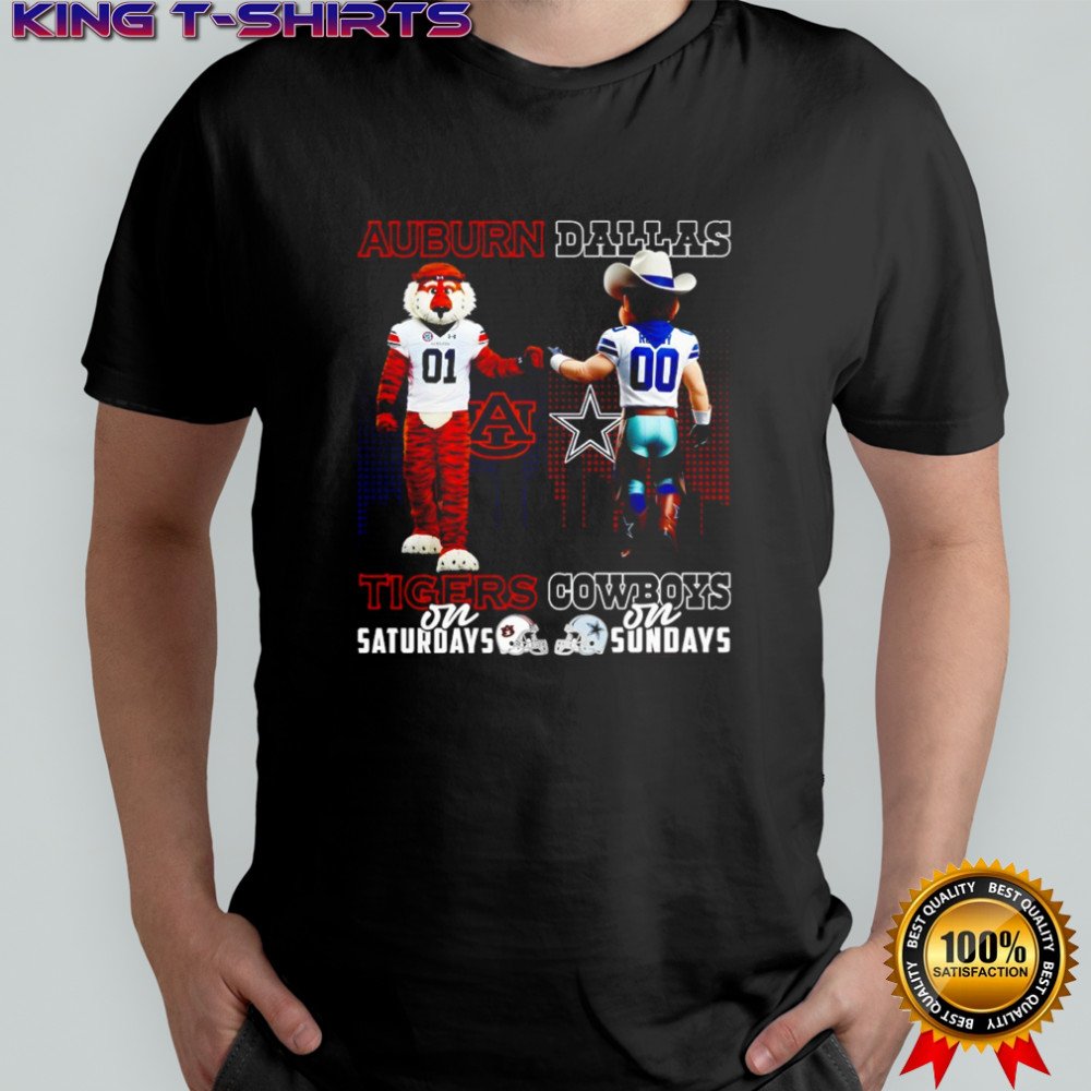 Auburn Tigers on Saturdays x Dallas Cowboys on Sundays Mascot shirt