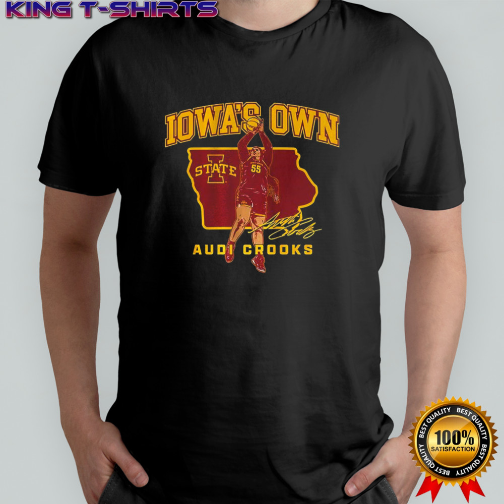 Audi Crooks Iowa State Cyclones basketball state outline star signature shirt