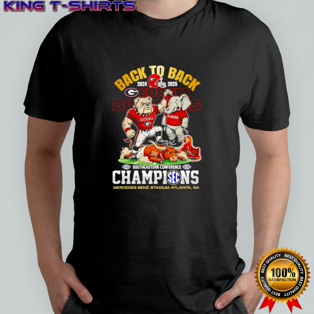 Back to back Georgia Bulldogs Southeastern Conference Champions 2025 shirt