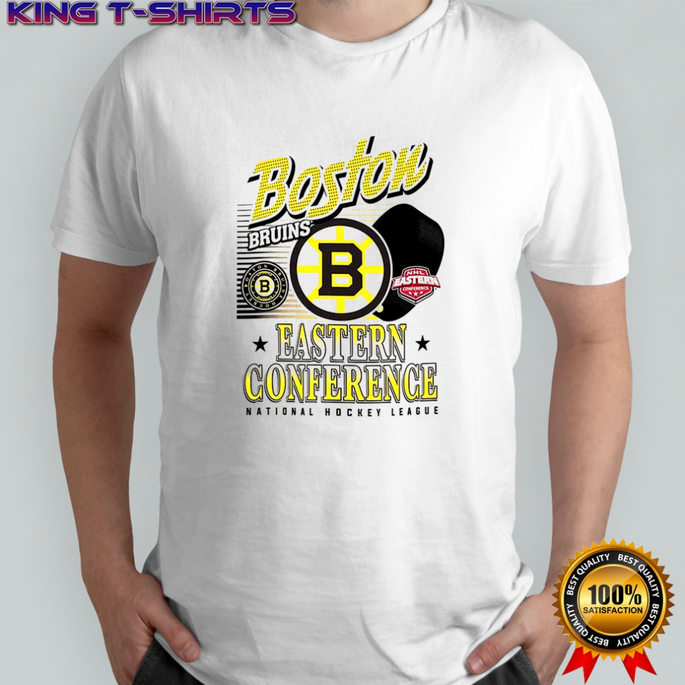 Boston Bruins NHL Eastern Conference logo and ball shirt