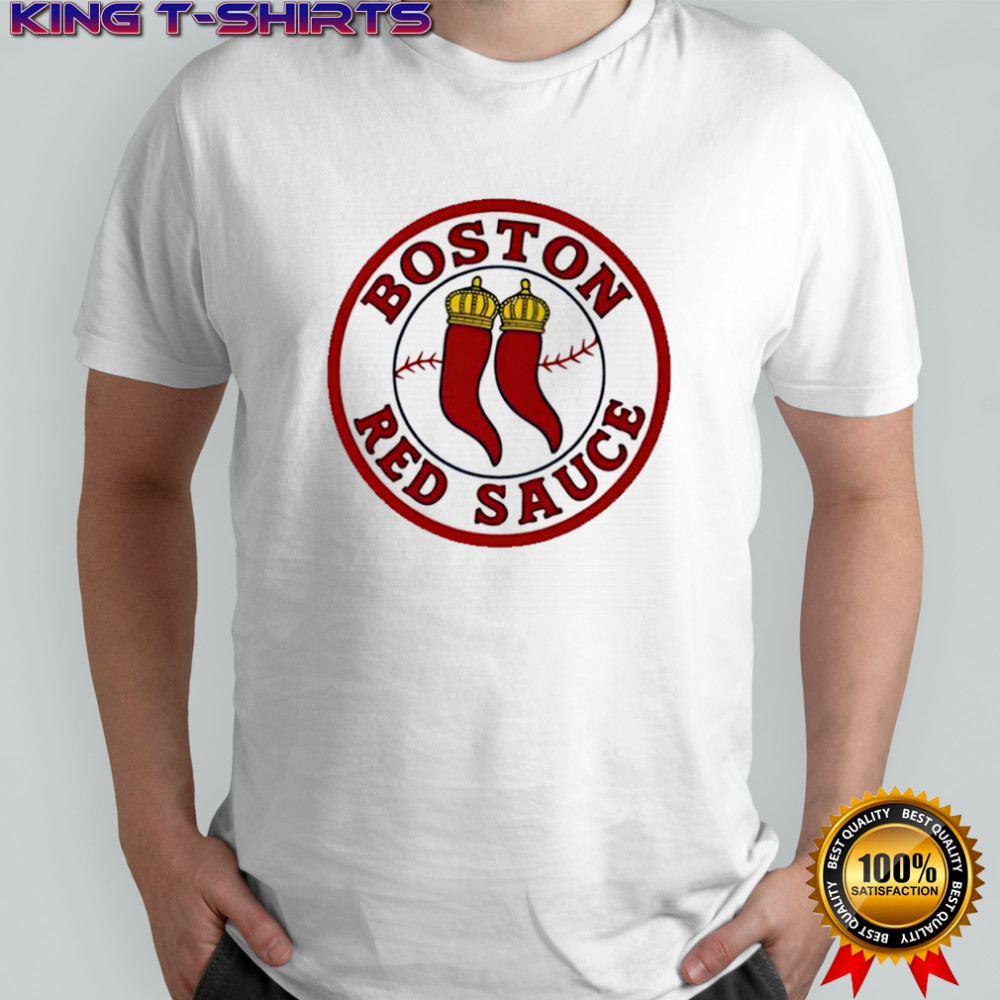 Boston Red Sauce red chili peppers logo shirt