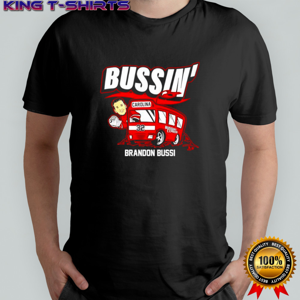 Brandon Bussi Bussin’ Carolina Bus graphic shirt