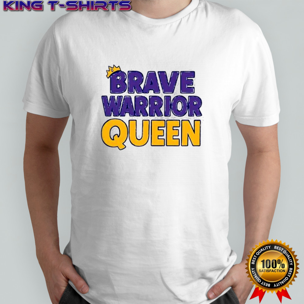 Brave Warrior Queen crown graphic shirt