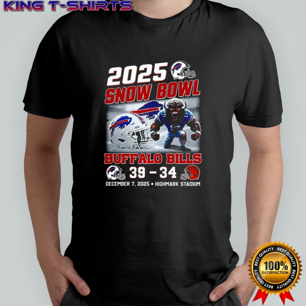 Buffalo Bills vs Cincinnati Bengals 2025 Snow Bowl mascot shirt