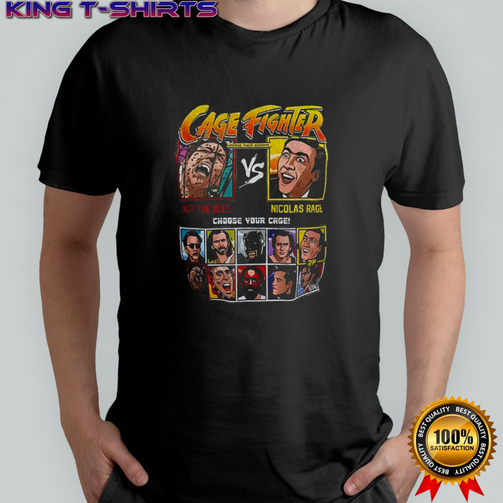 Cage Fighter Nicolas Cage Retro Gaming Movie shirt