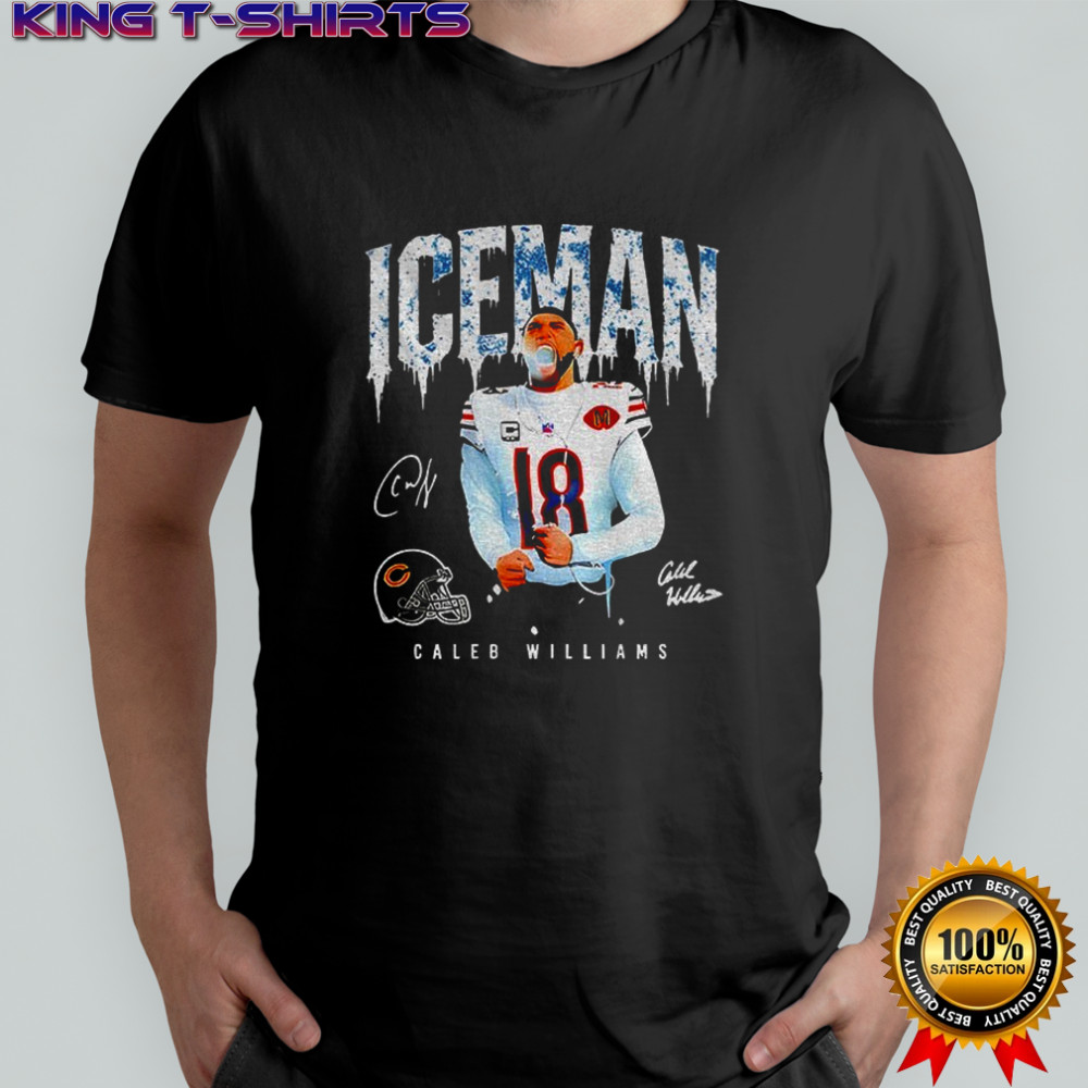 Caleb Williams Iceman 18 scream Chicago Bears Football 2025 signature shirt