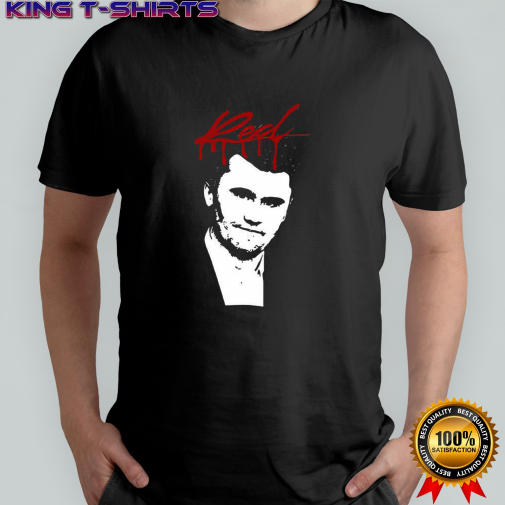 Charlie Kirk freedom red portrait tribute shirt