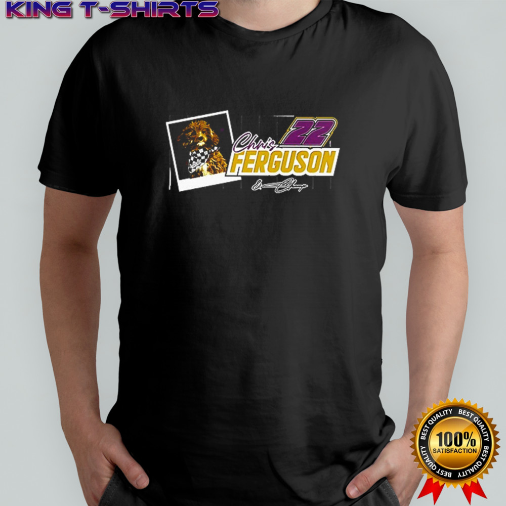 Chris and Champ Ferguson ya gotta get a little mud on your paws car racing dog signature shirt