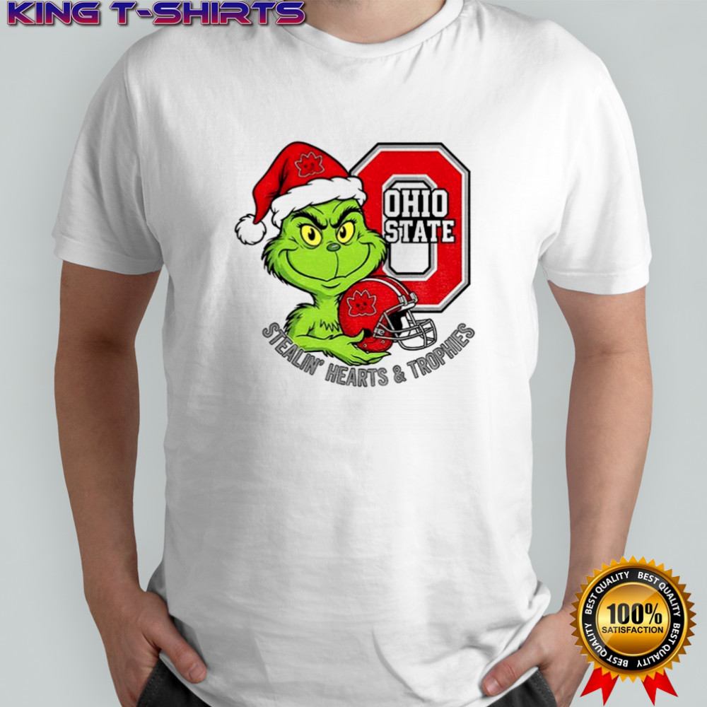 Christmas Grinch-Inspired Ohio State stealin’ hearts trophies shirt