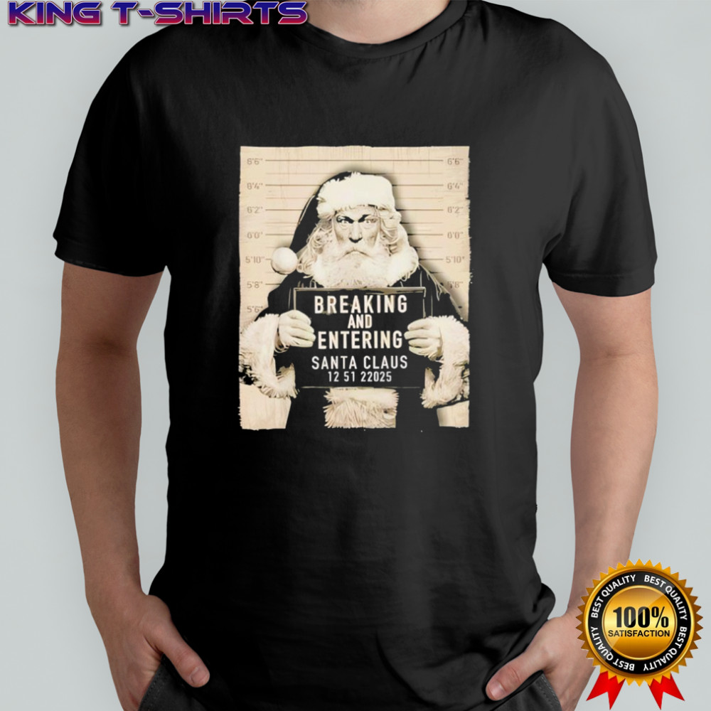 Christmas Santa Claus Humor Mugshot Xmas shirt