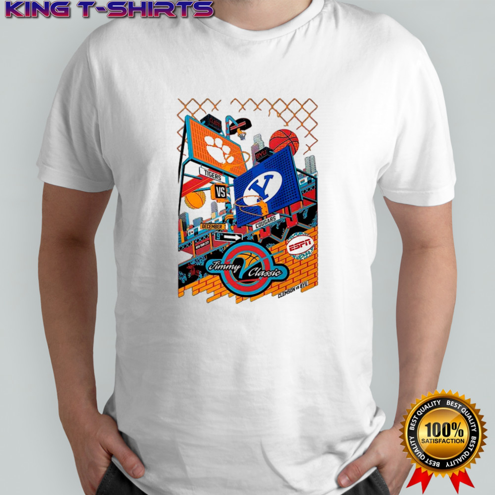 Clemson Tigers vs BYU Cougars Jimmy V classic New York city 2025 shirt