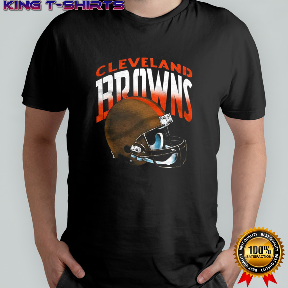 Cleveland Browns NFL logo Gradient helmet football lover shirt