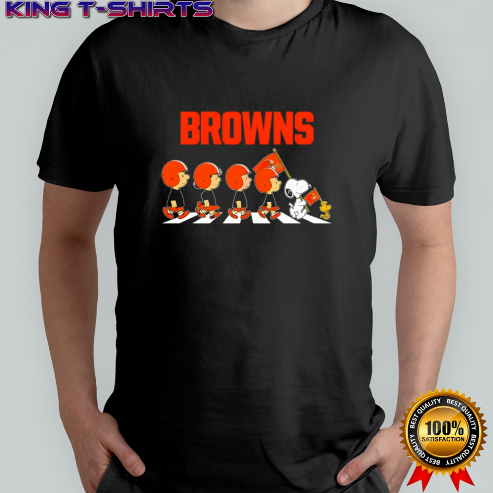 Cleveland Browns x Peanuts Snoopy Abbey Road shirt