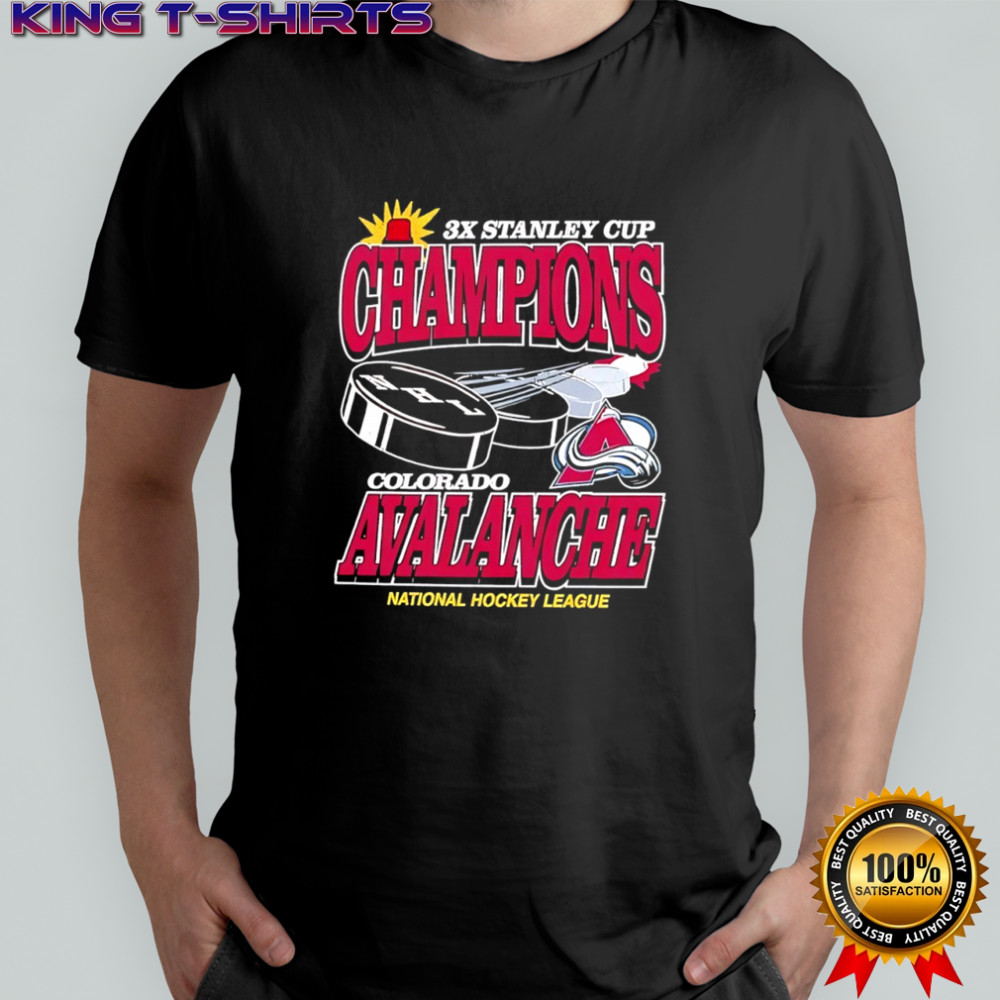 Colorado Avalanche 3x Stanley Cup Champions National Hockey League T-shirt