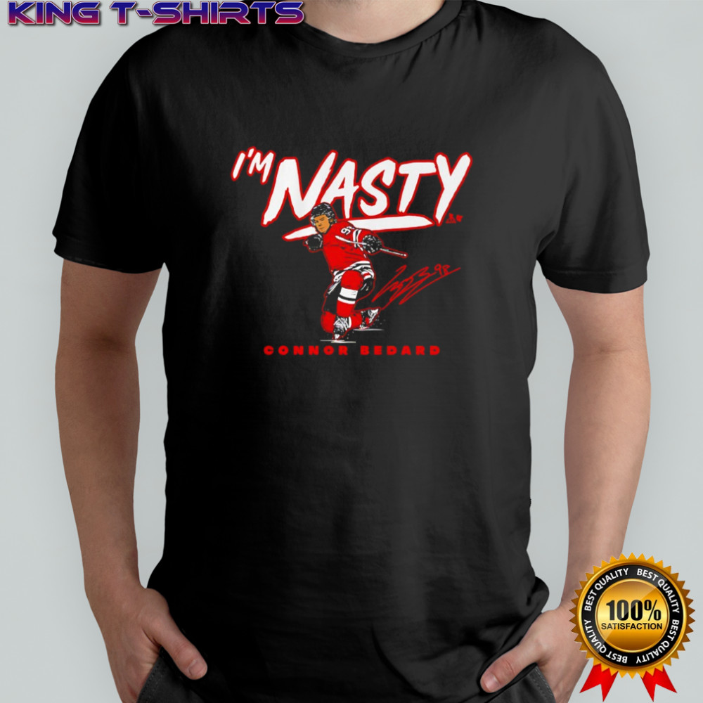 Connor Bedard I’m Nasty signature Hockey League Players shirt