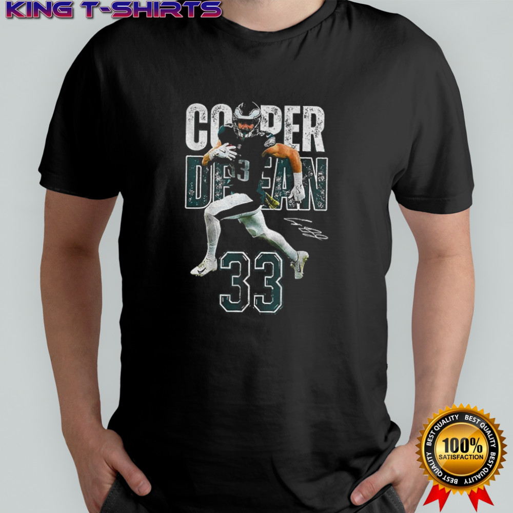 Cooper Dejean 33 Philadelphia Eagles Football signature shirt