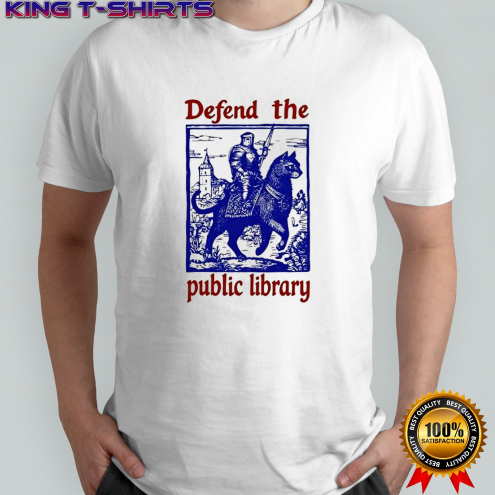 Defend the public library graphic shirt