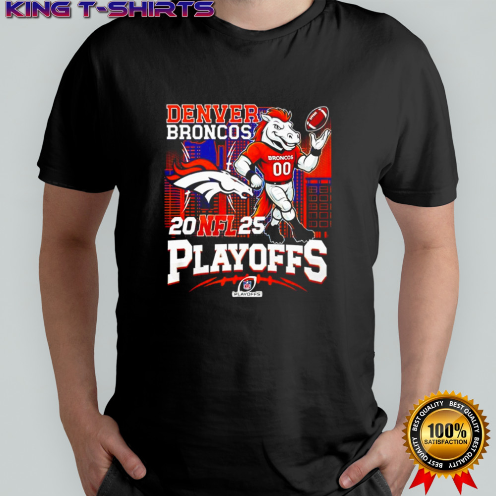 Denver Broncos 2025 NFL playofffs logo and mascot shirt