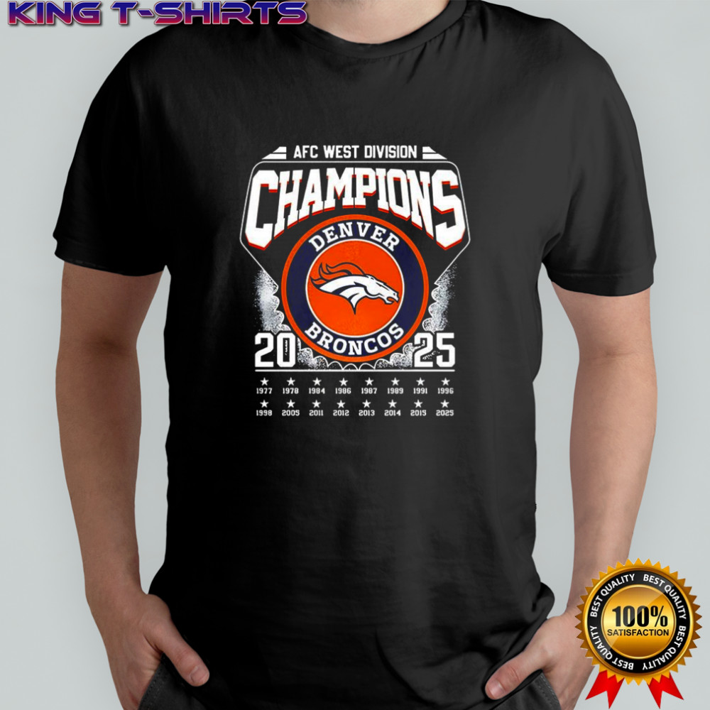 Denver Broncos AFC West Division Champions 2025 logo shirt