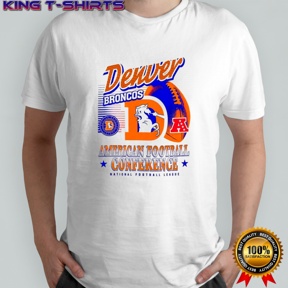 Denver Broncos NFL American football conference logo ball retro shirt