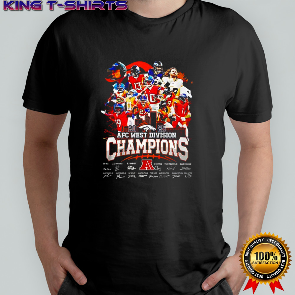 Denver Broncos teams 2025 AFC West Division Champions signature shirt