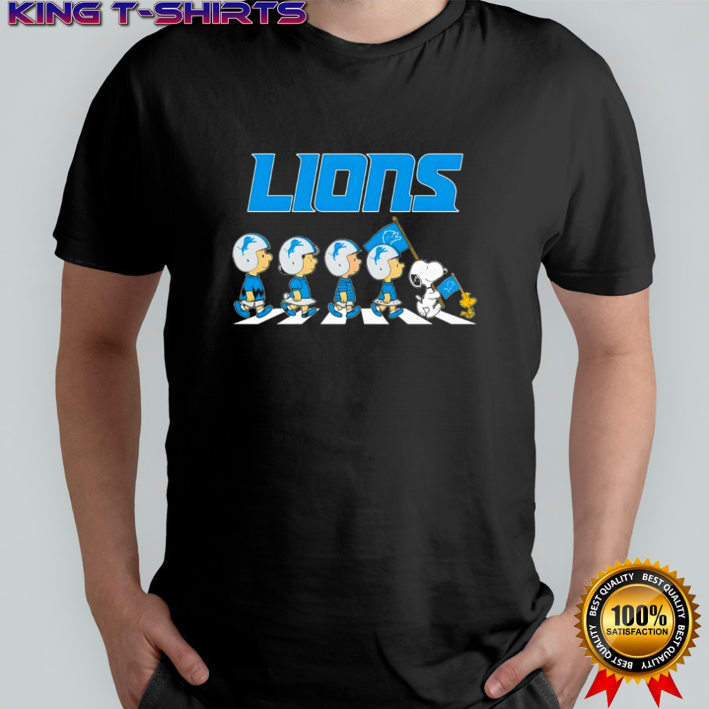Detroit Lions x Peanuts Snoopy Abbey Road shirt