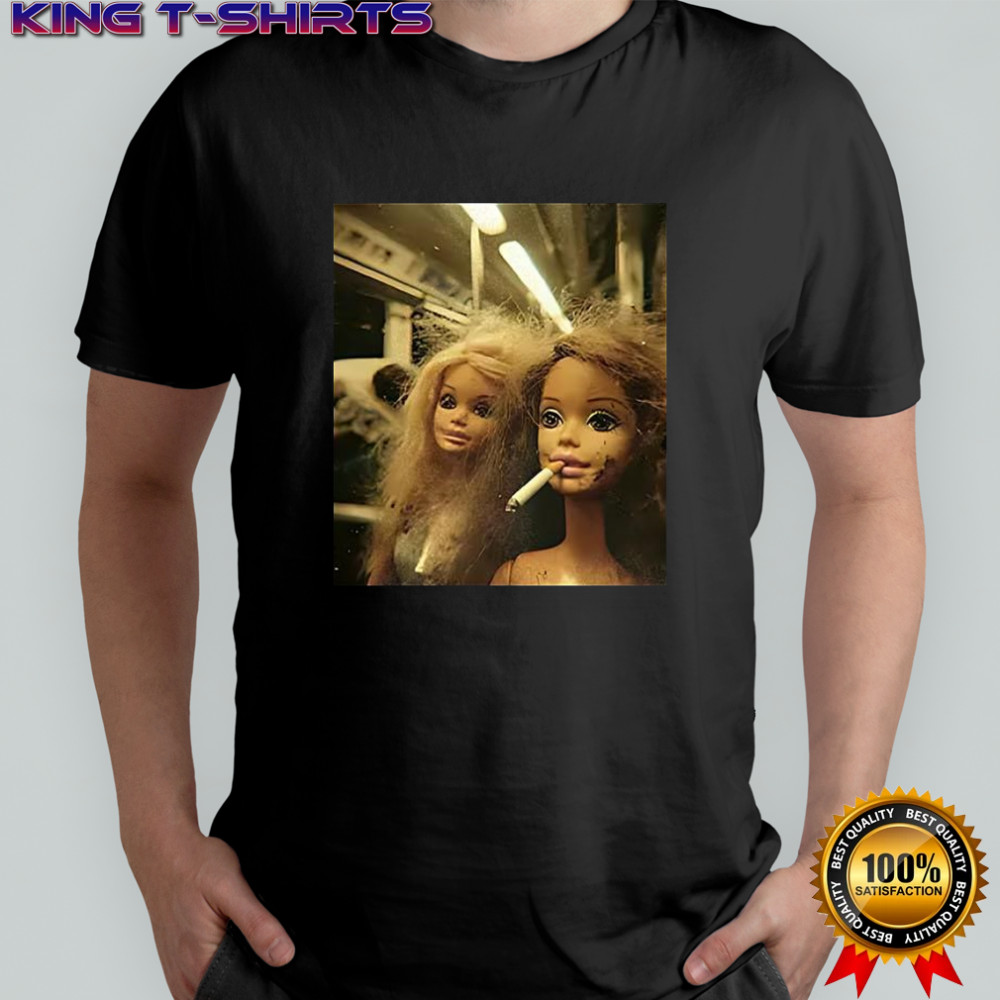 Distressed Doll Smoking meme shirt