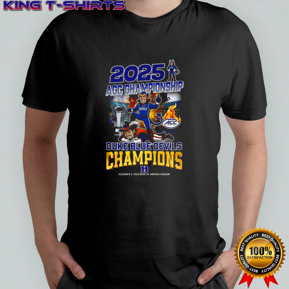 Duke Blue Devils 2025 mascot ACC Champions shirt