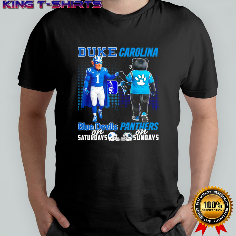 Duke Blue Devils on Saturdays x Carolina Panthers on Sundays Mascot shirt