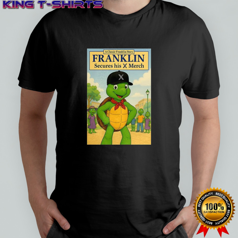 Franklin secures his X merch shirt