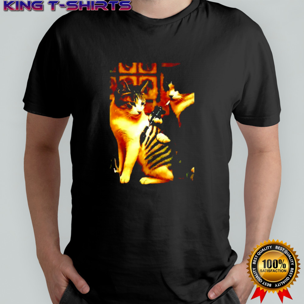 Funny Cat Tattoo Together Meme graphic shirt