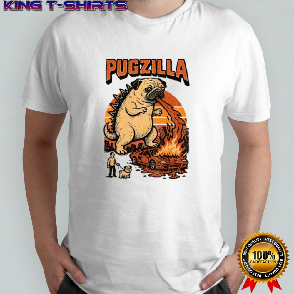 Funny Pug Godzilla shirt