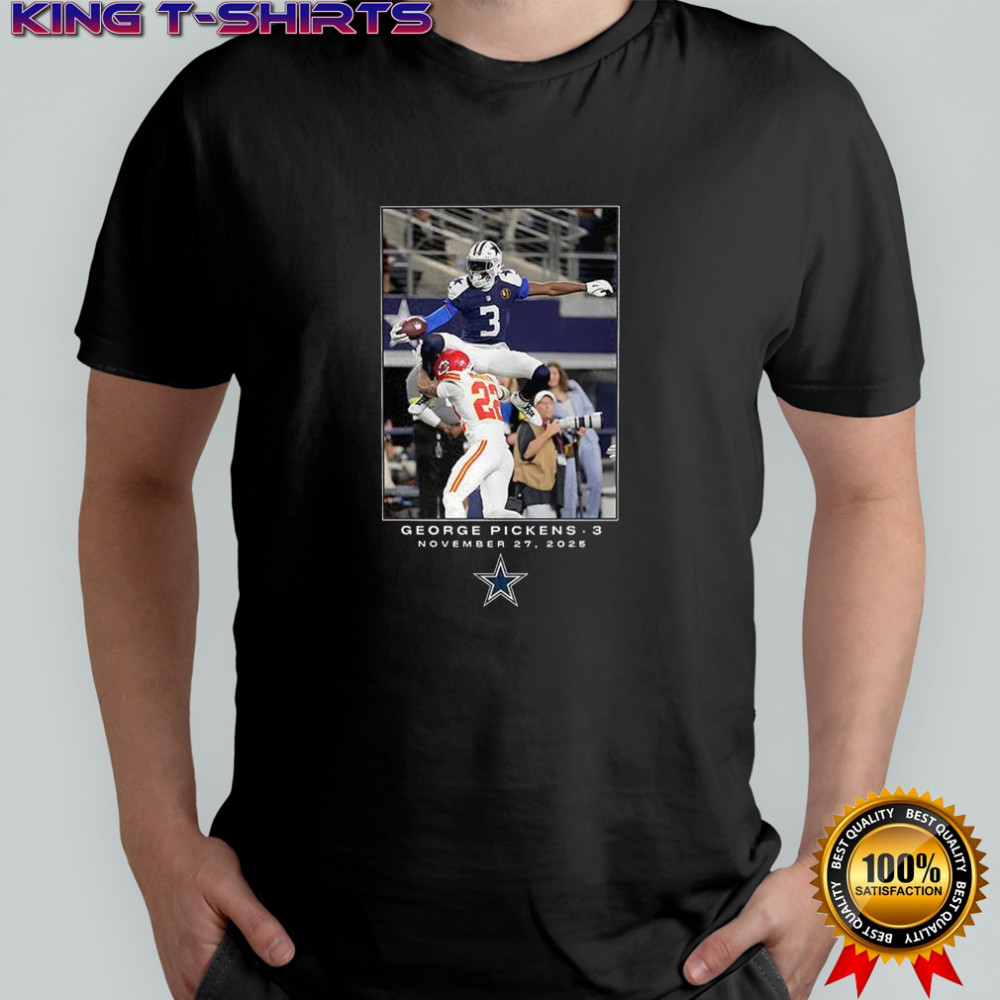 George Pickens number 3 Dallas Cowboys NFL week 13 2025 moment shirt