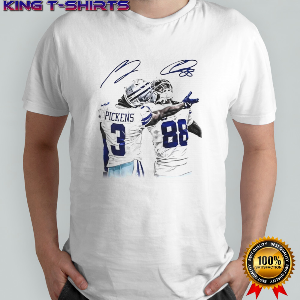 George Pickens x CeeDee Lamb Dallas Cowboys signatures shirt