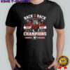 Georgia Bulldogs 2025 Back 2 Back SEC Champions mascot shirt