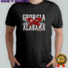Georgia Bulldogs and the Alabama Crimson Tide football helmet shirt